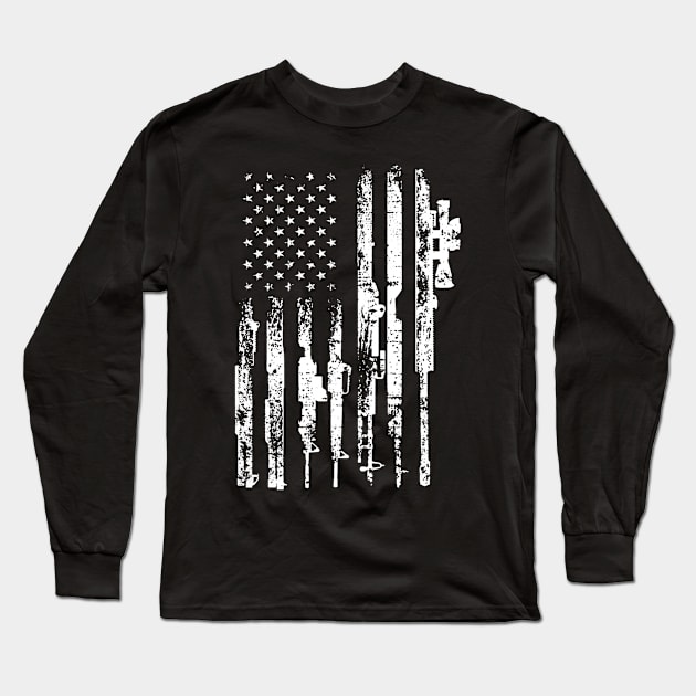 Gun The Flag Long Sleeve T-Shirt by QUYNH SOCIU